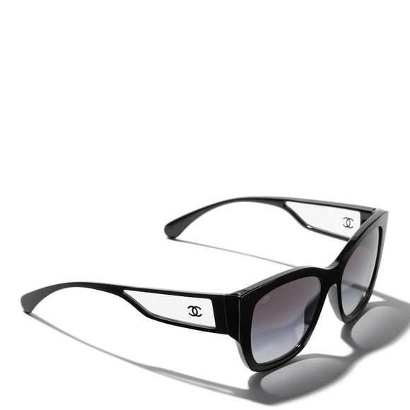CHANEL Irregular Sunglasses CH5430 Clear Black/Grey Gradient - Picture 4 of 5